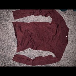 maroon speckled lulu lemon long sleeve
